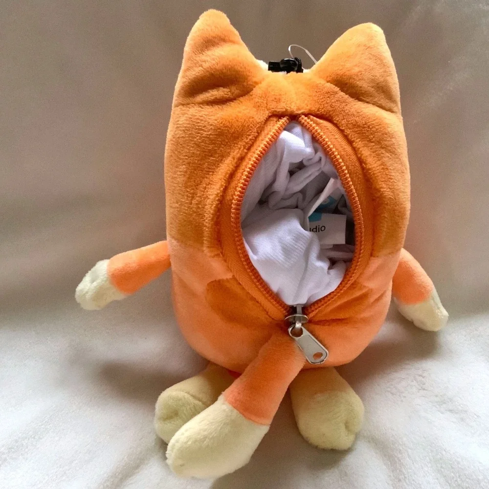 Bingo Zipper Plush Pouch Clip On 8
